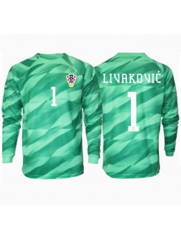 Kroatien Dominik Livakovic #1 Målvakt Replika Borta Kläder EM 2024 Långärmad